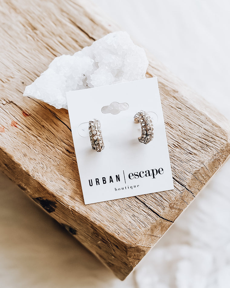 Diamond Hoop Earrings [gold]