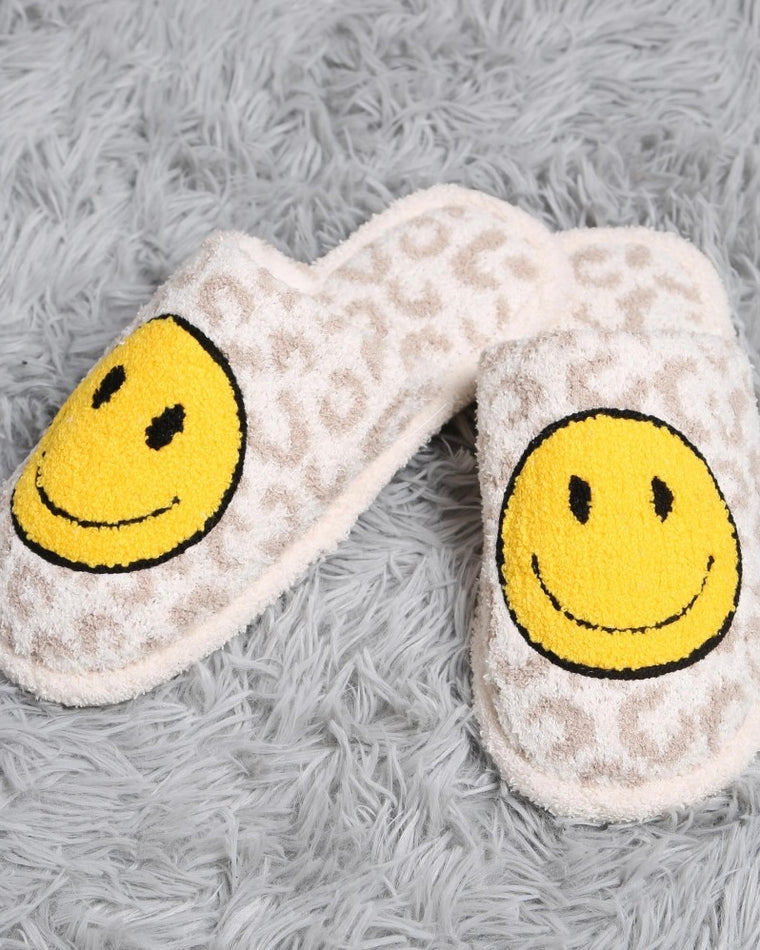 Happy Lux Leopard Slippers [beige]