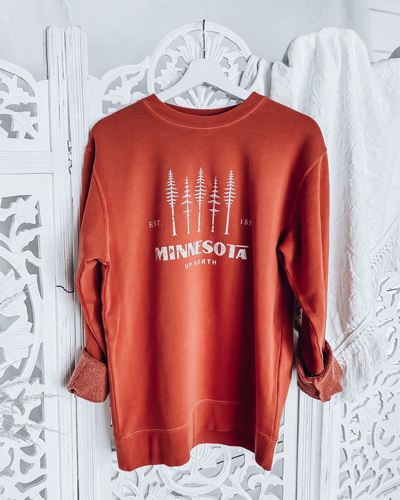 Up North Minnesota Crewneck [burnt orange]