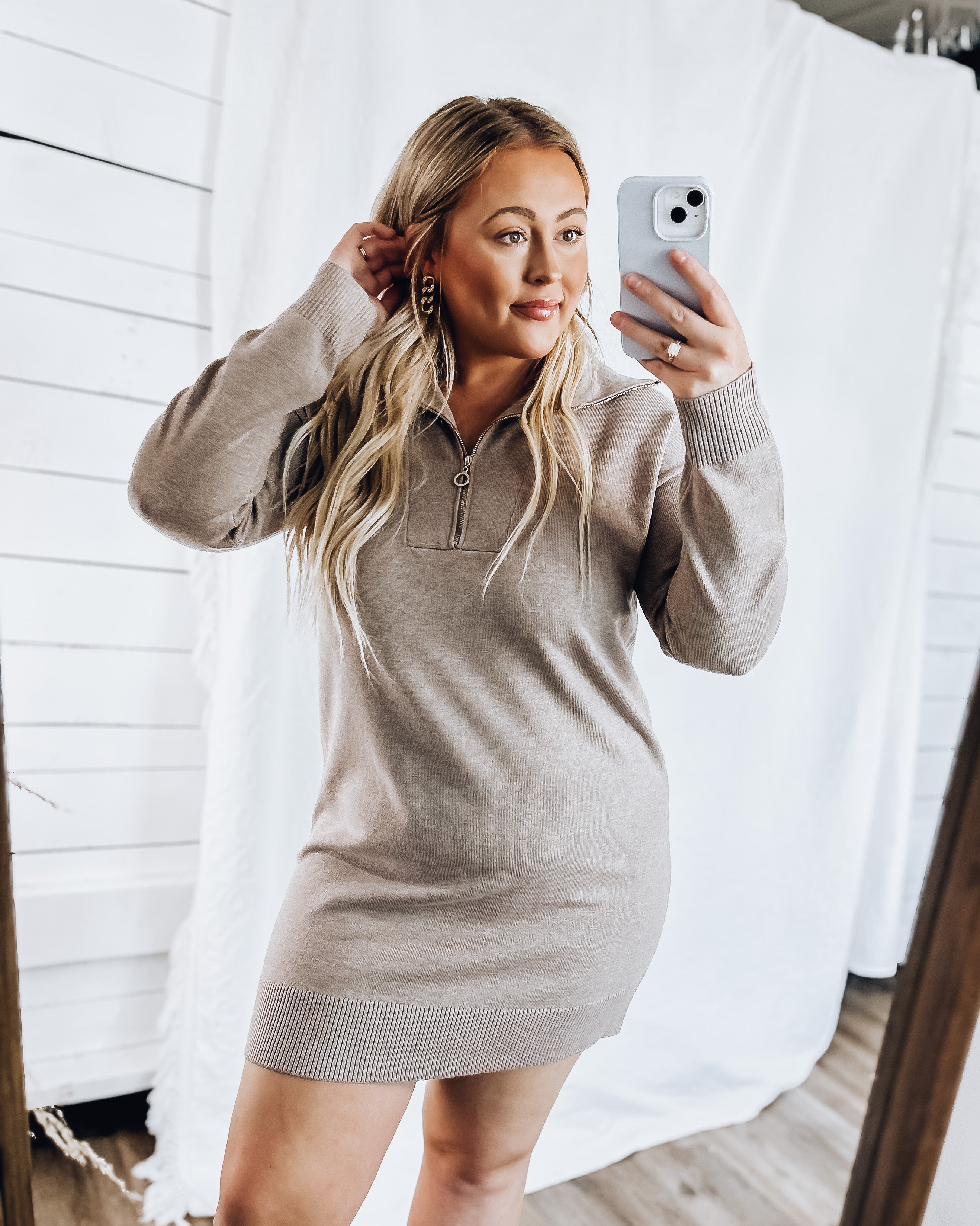 Orchard Date Sweater Dress [sand]