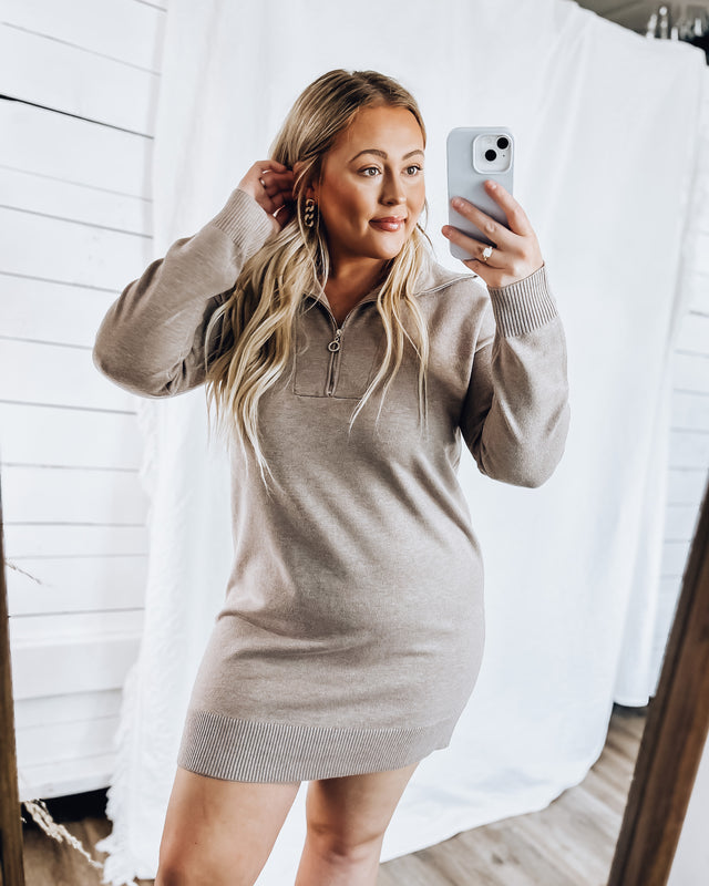 Orchard Date Sweater Dress [sand]