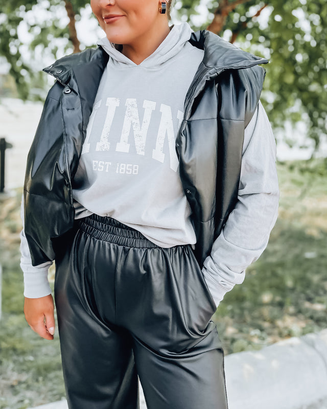 MINN est 1858 Long Sleeve Tee Hoodie [grey]