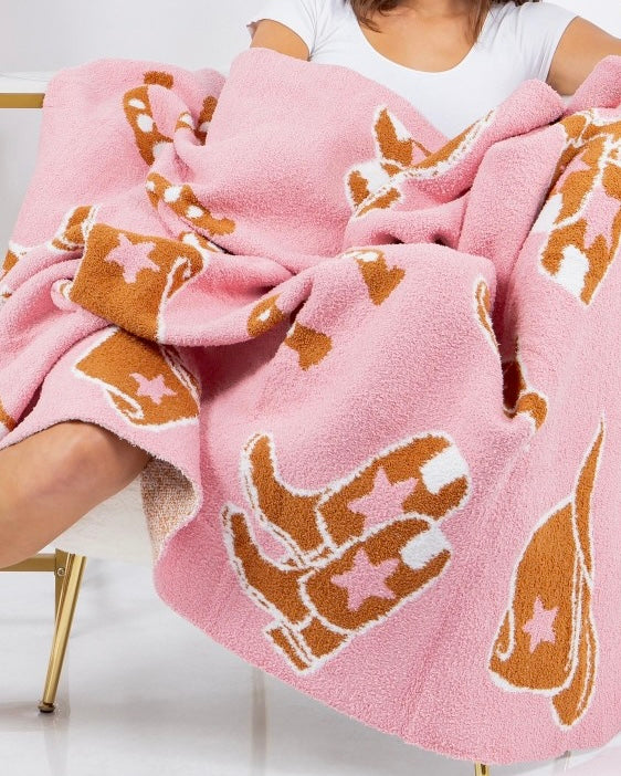 Cozy Cowgirl Blanket [bubblegum pink]