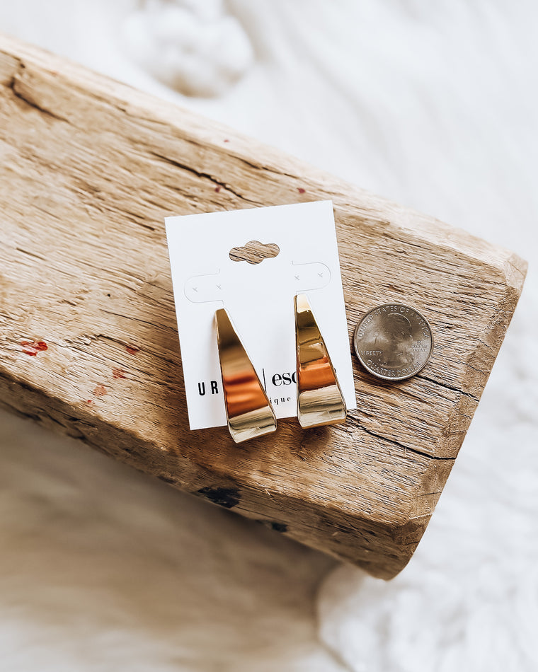 Chunky Gold Hoop Earrings [gold]
