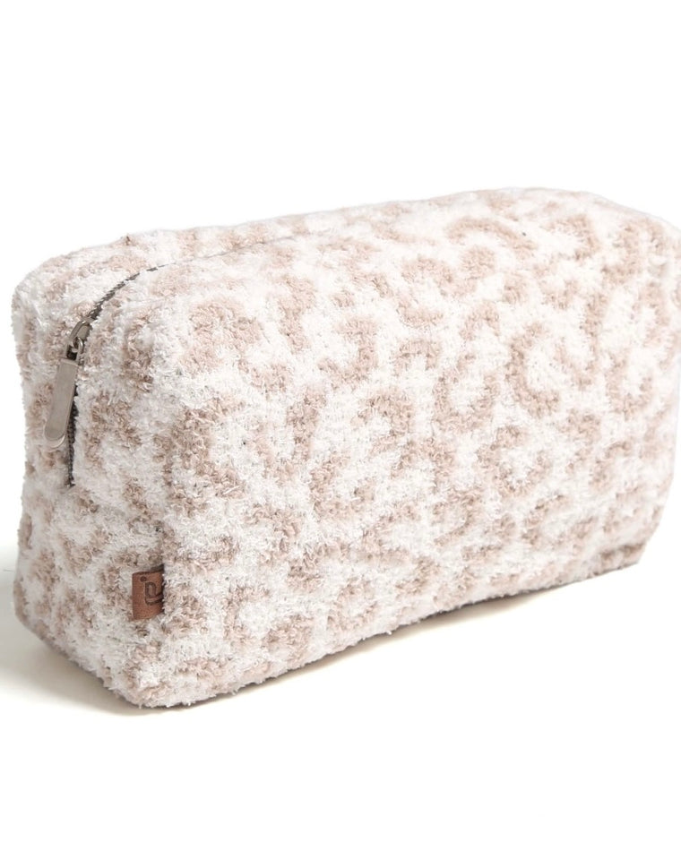 Lux Leopard Travel Pouch [beige]