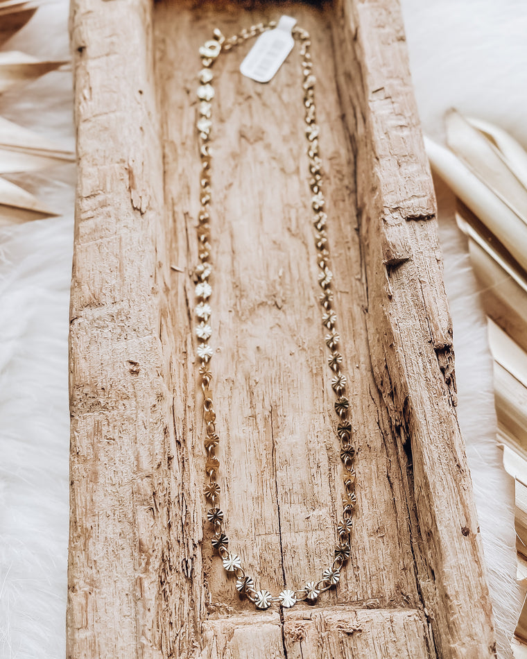 Sparkle Disc Necklace [gold plated]