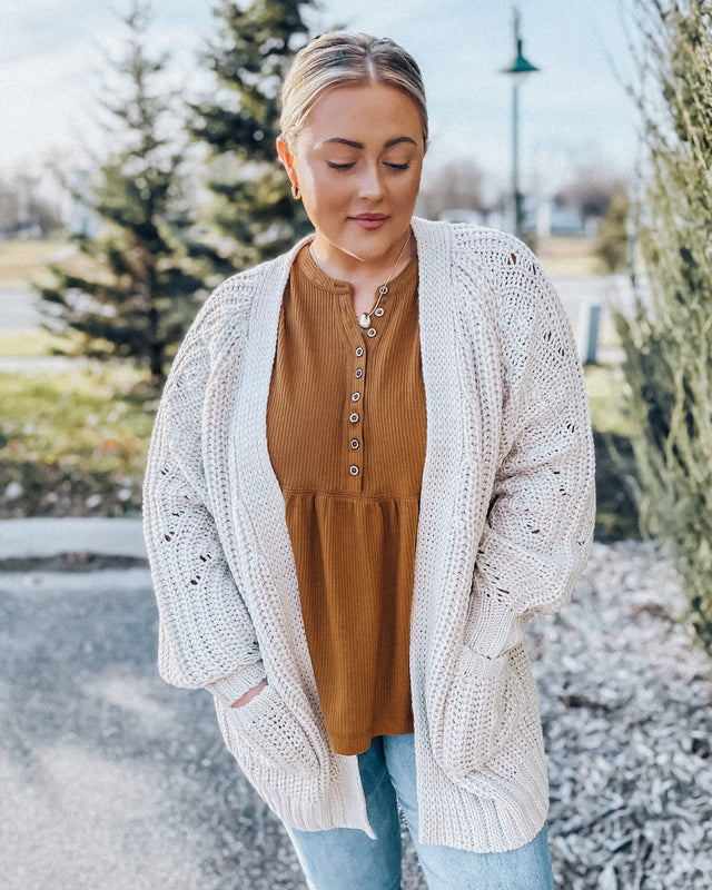 Modern Moment Knit Cardigan [ecru]
