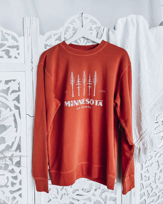 Up North Minnesota Crewneck [burnt orange]