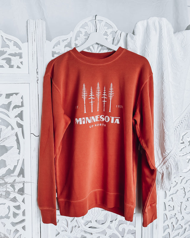 Up North Minnesota Crewneck [burnt orange]