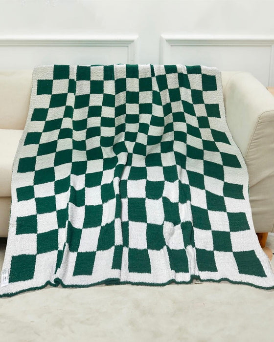 Checkerboard Blanket [green/ivory]