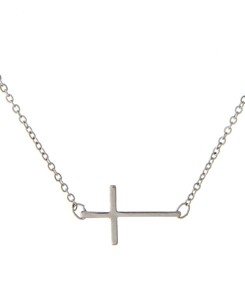 East west deals cross necklace
