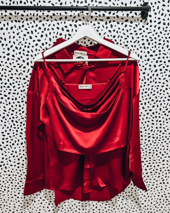 Asheville SET Tank + Blouse [wine]