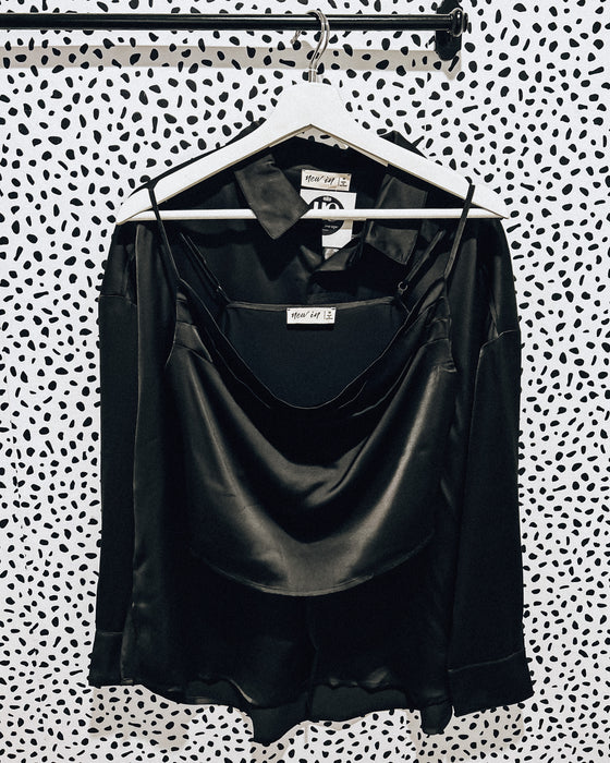 Asheville SET Tank + Blouse [black]