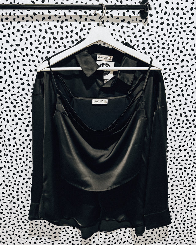 Asheville SET Tank + Blouse [black]