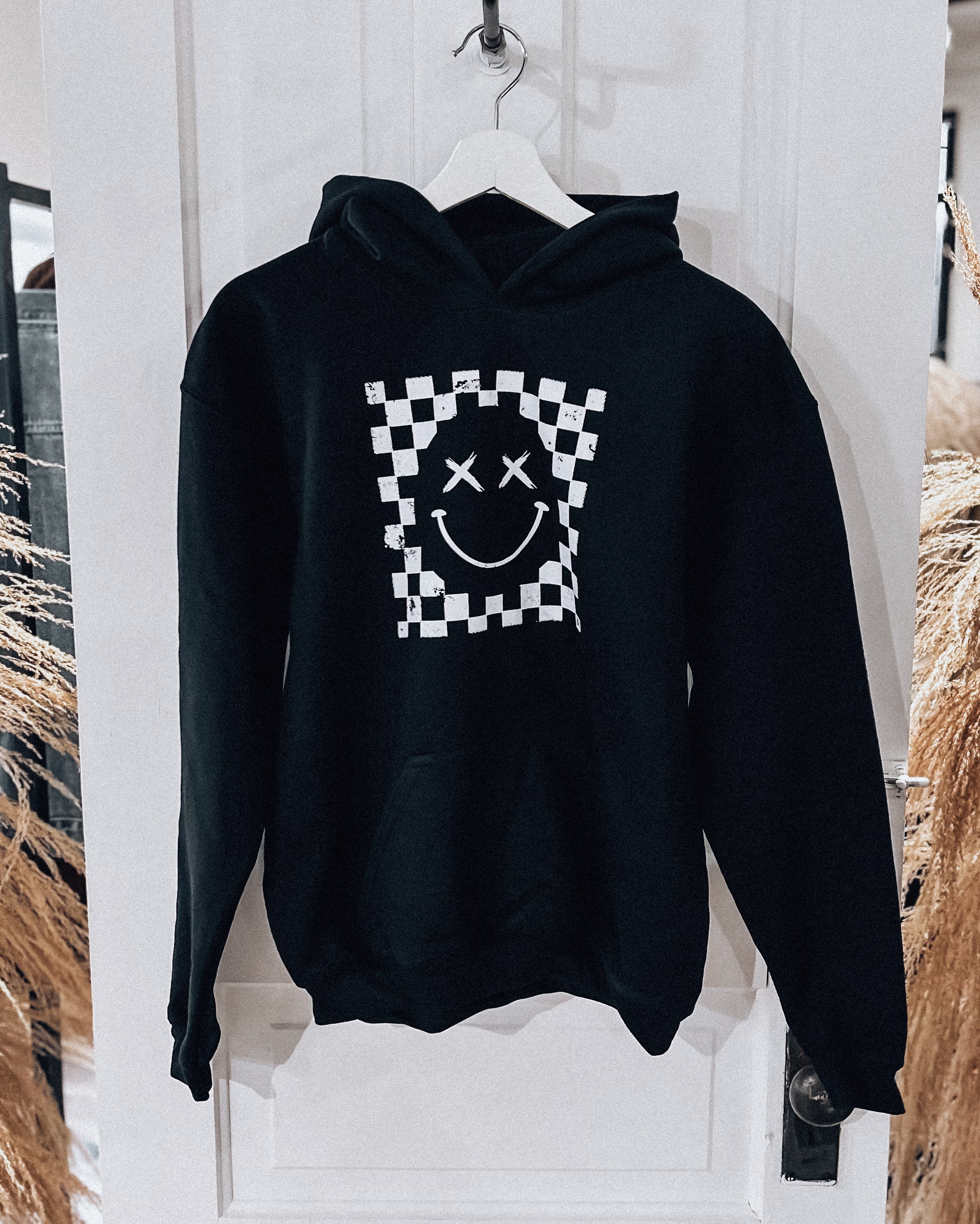 Check Your Happy YOUTH Hoodie [blk]