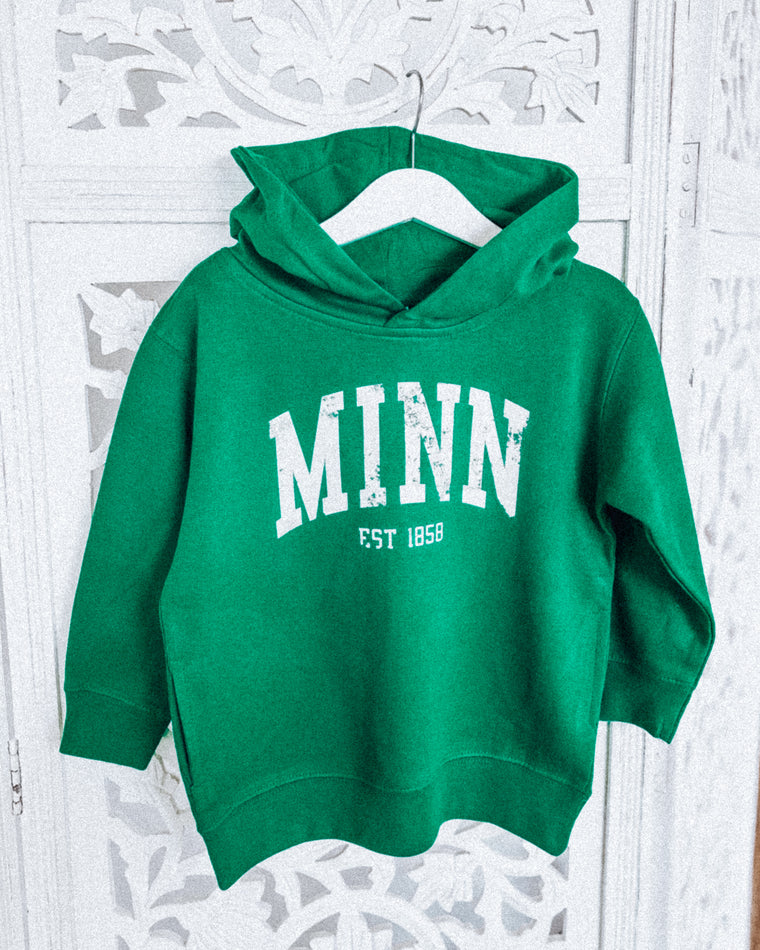 MINN EST 1858 toddler hoodie [green/white]