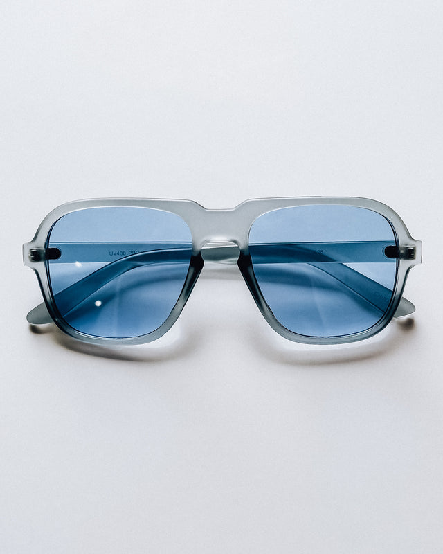 Retro Tinted Glasses [grey/blue]