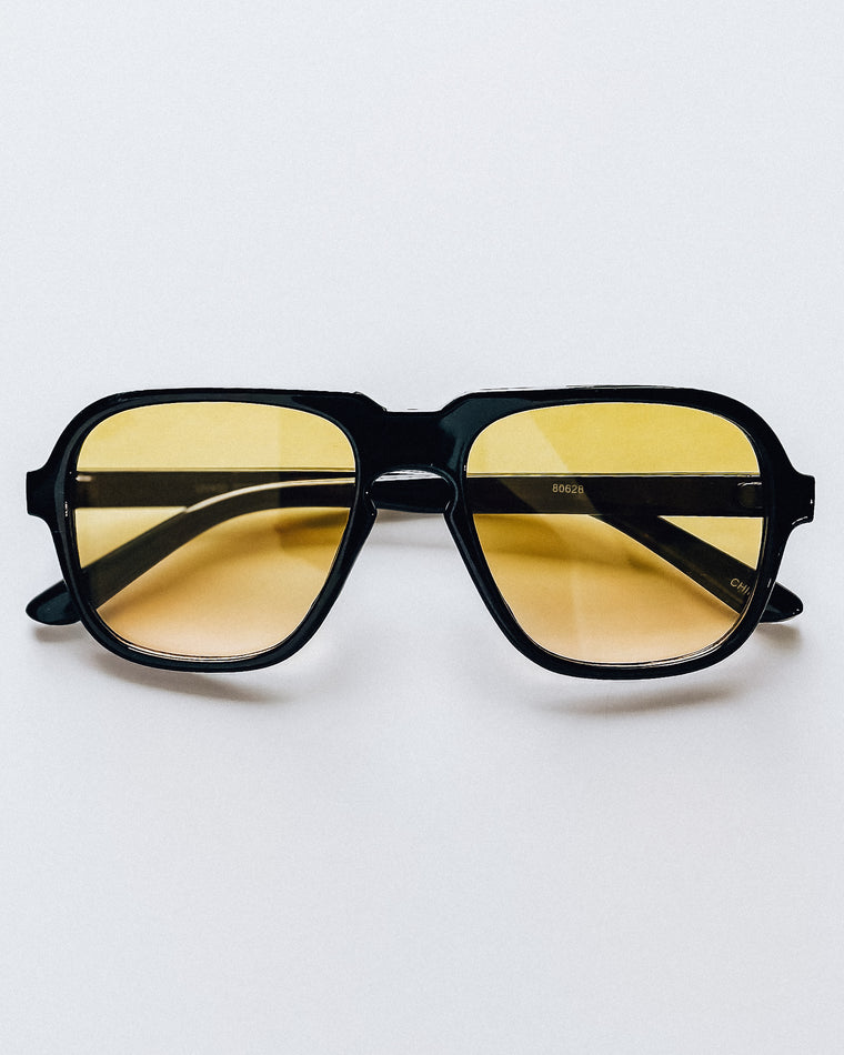 Retro Tinted Glasses [gold/blk]