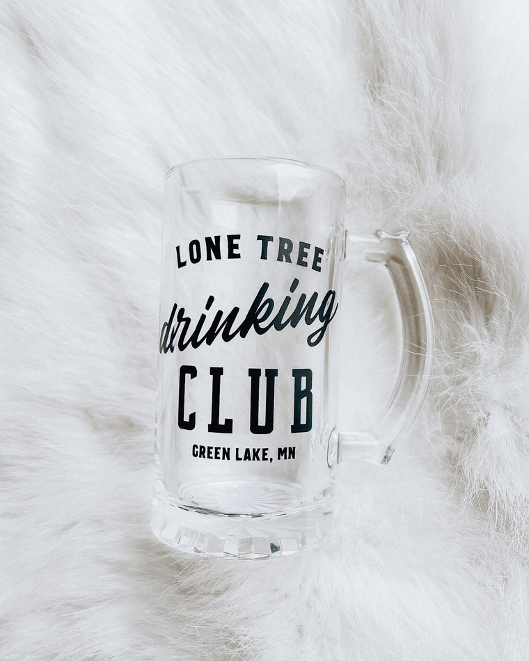 lone tree drinking club pint glass