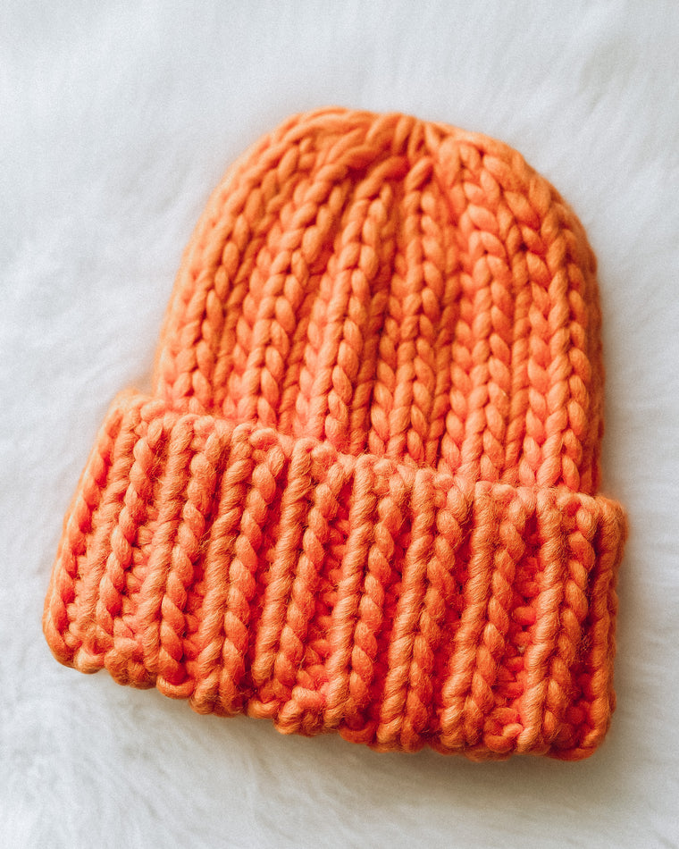 Chunky Knit Beanie [orange]