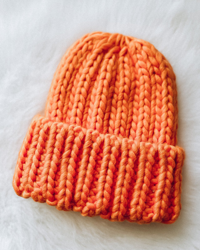 Chunky Knit Beanie [orange]