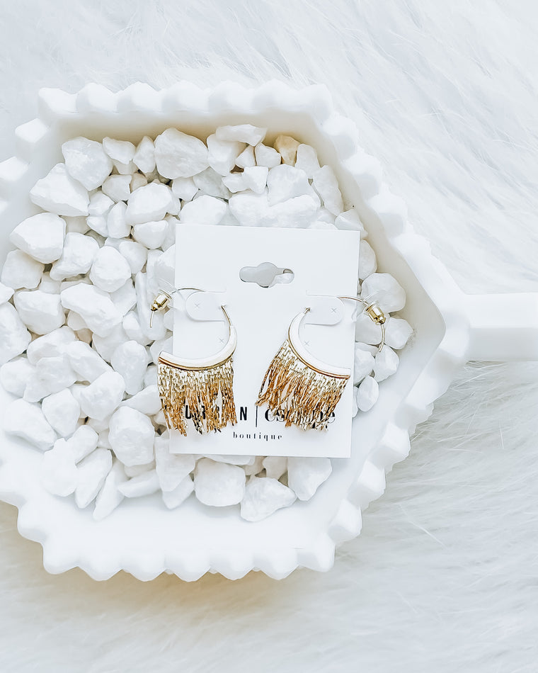 Empress Dangle Hoop Earrings [gold]