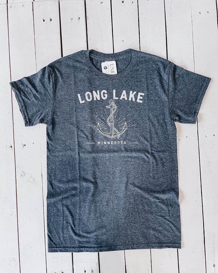 Long Lake Anchor unisex tshirt [heather navy]