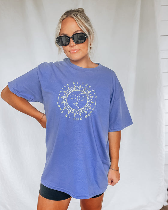 Live By The Sun Tee [periwinkle blue]