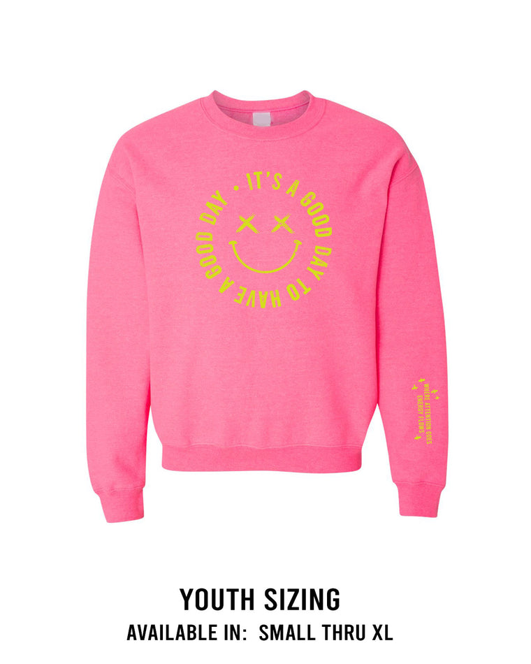 it's a good Day YOUTH Sweatshirt [neon pink]