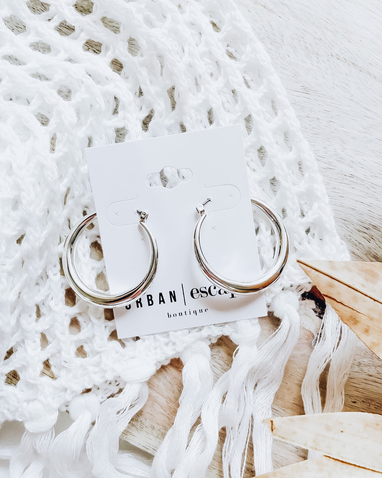 Everyday Hoop Earrings [silver]