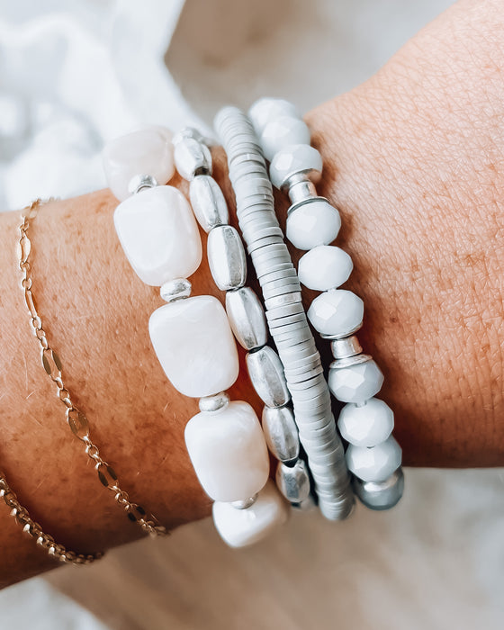 Natural Bracelet Set [natural/silver]
