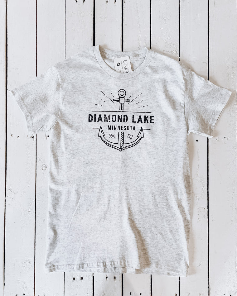 Diamond Lake anchor unisex tshirt [ash grey/blk]