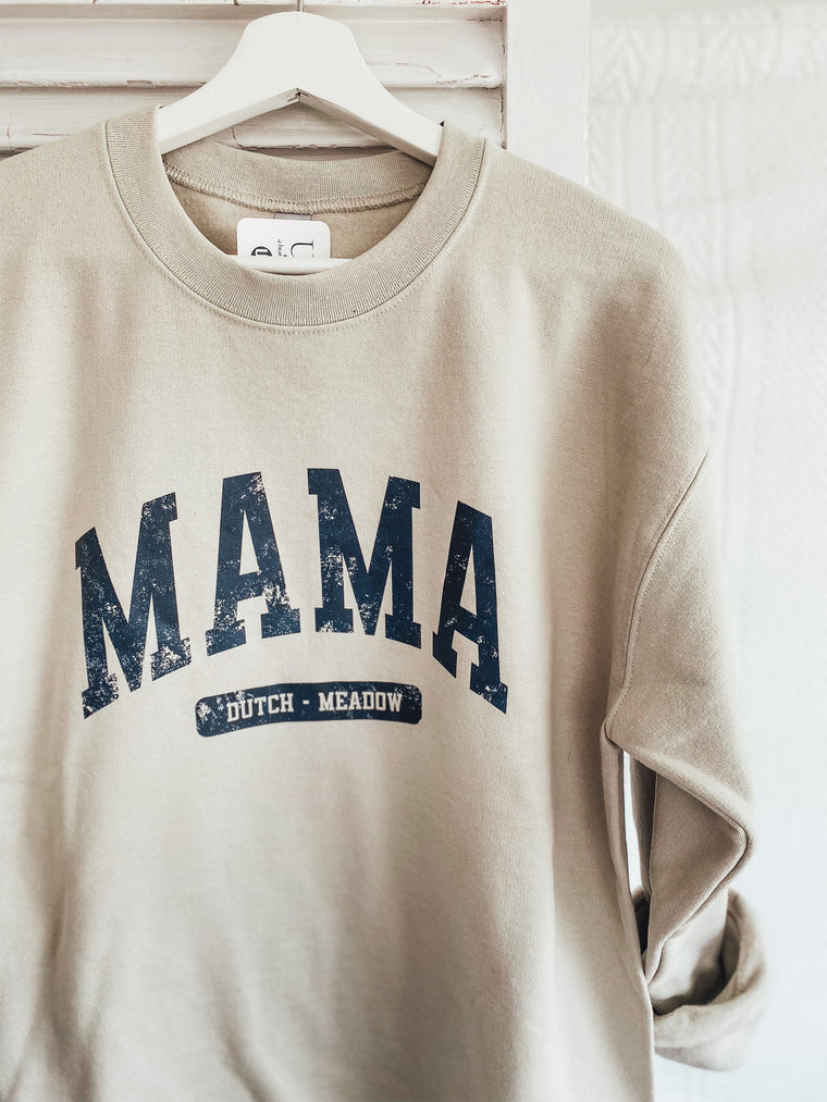 custom MAMA + kids names sweatshirt