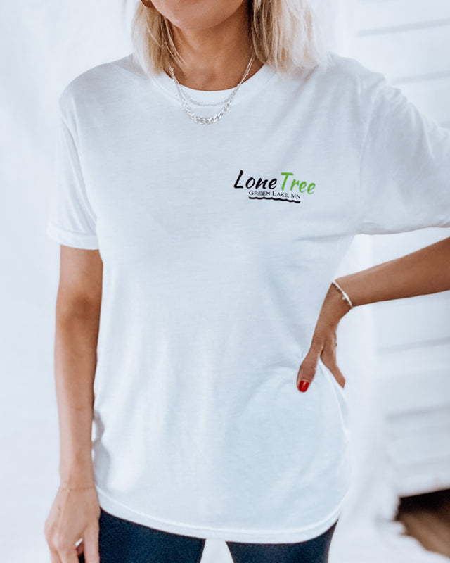 lone tree diamond unisex white tshirt