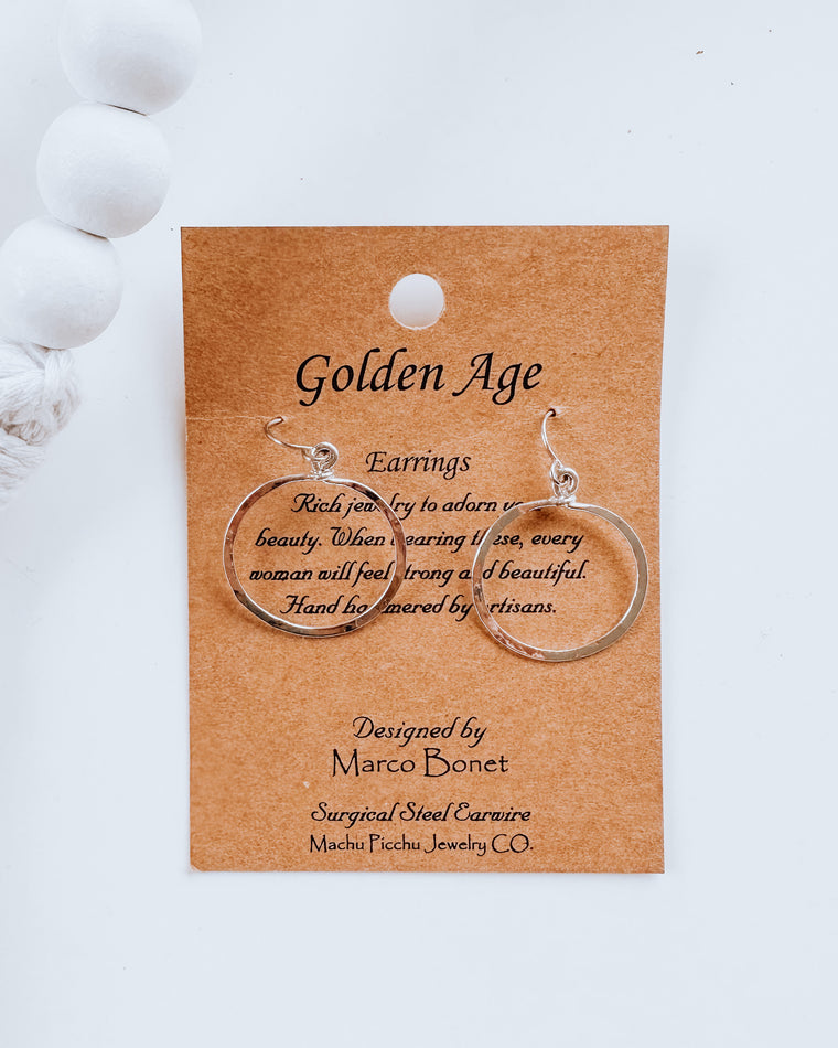SILVER small circle drop (golden age) earrings