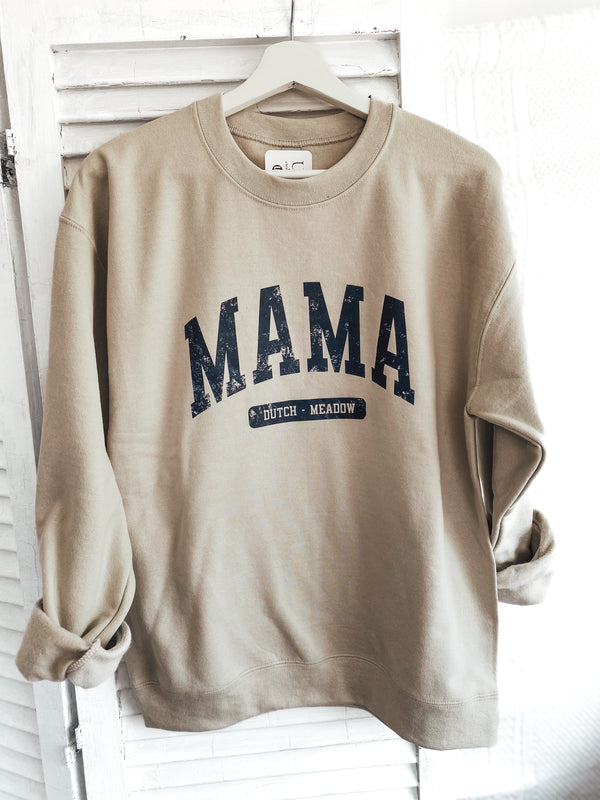 custom MAMA + kids names sweatshirt