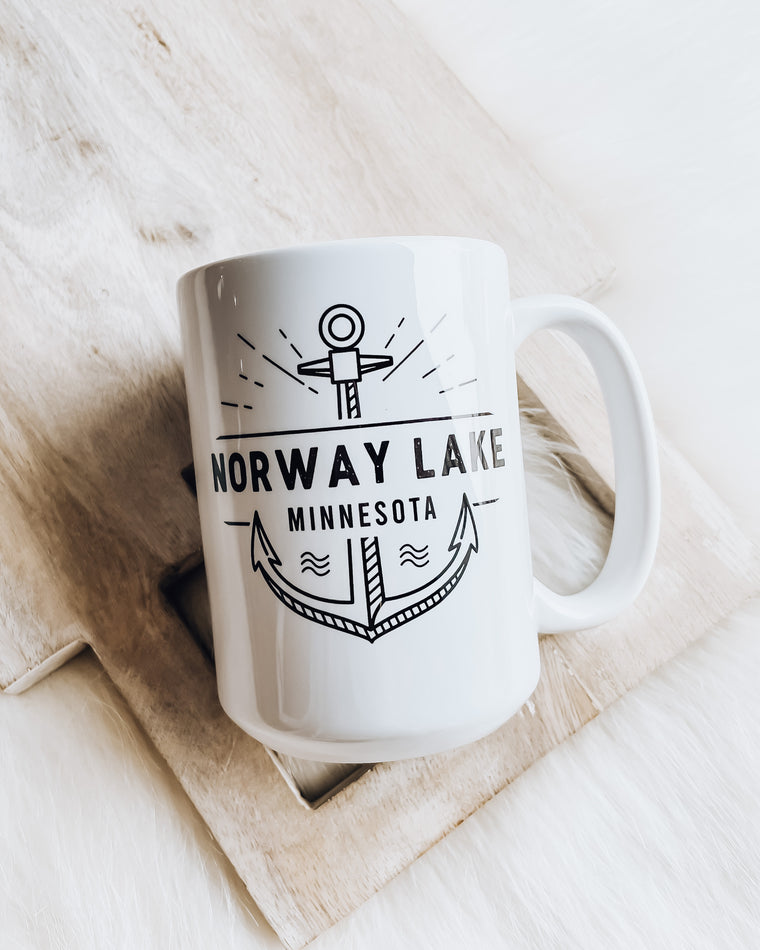 Norway Lake Anchor Mug [blk/white]