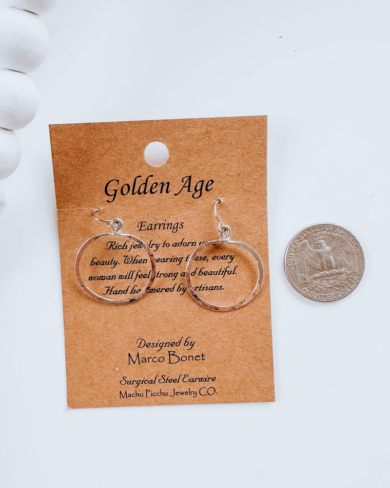 SILVER small circle drop (golden age) earrings