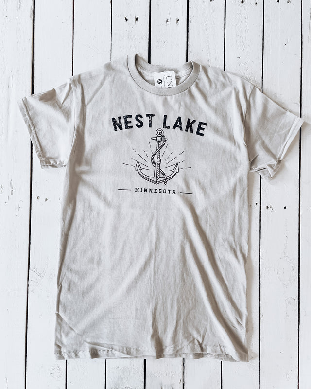 Nest Lake Anchor Unisex tshirt [ice grey/blk]