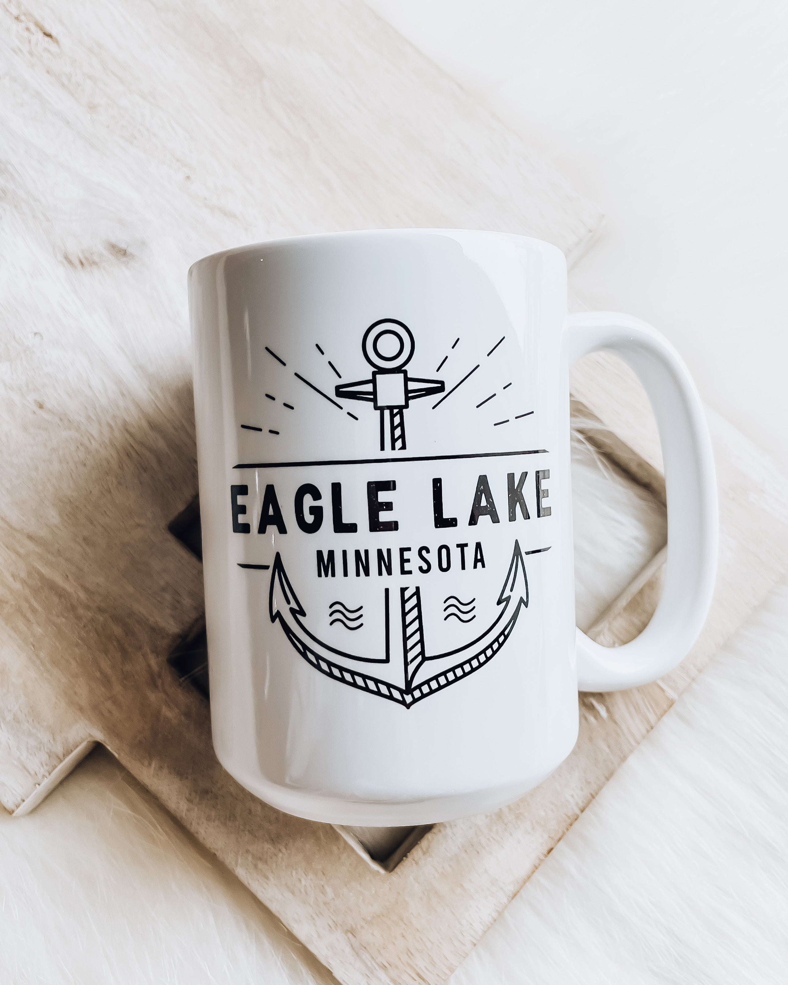 Eagle Lake Anchor Mug [blk/white]