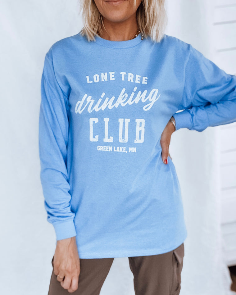 Lone Tree Drinking Club unisex LONG sleeve  [blue / white]