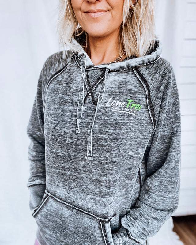 lone tree diamond Vintage zen Hoodie [grey]
