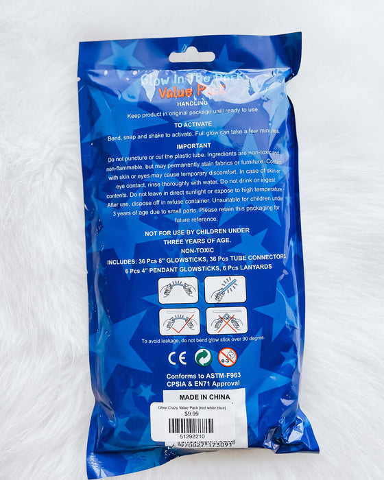 Glow Crazy Value Pack [red,white,blue]