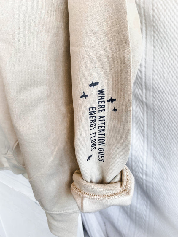 it's a good day sweatshirt [sand & black]