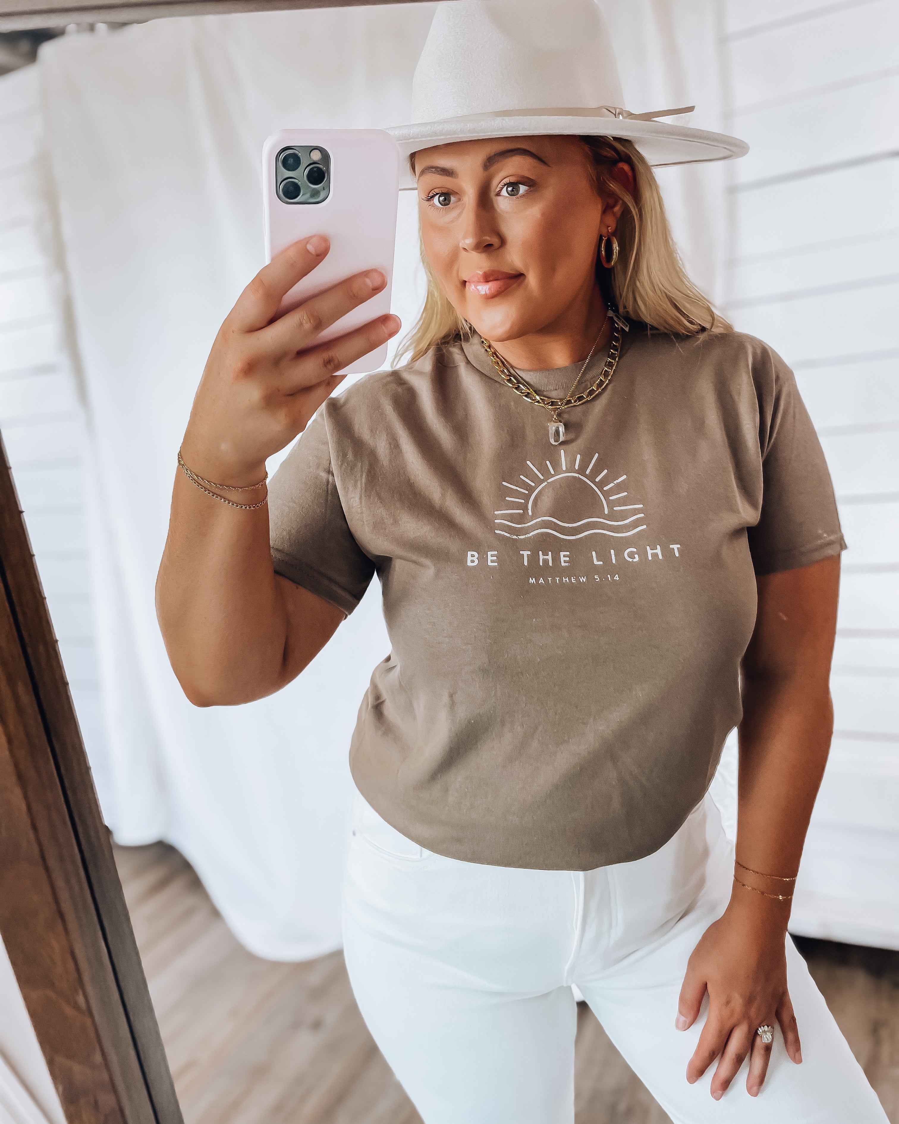 Be The Light Tee [brown/cream]