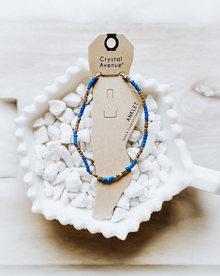 Mini Stone Anklet [blue]