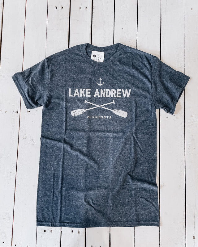 Lake Andrew Paddles unisex tshirt [heather navy]