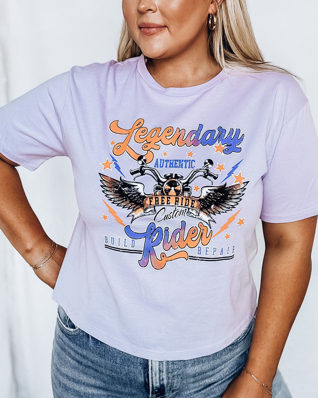 Legendary Rider Cropped Tee [lavender]