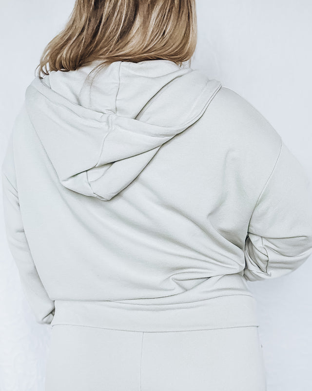 Calm & Collected Zip Up Hoodie [smokey taupe]