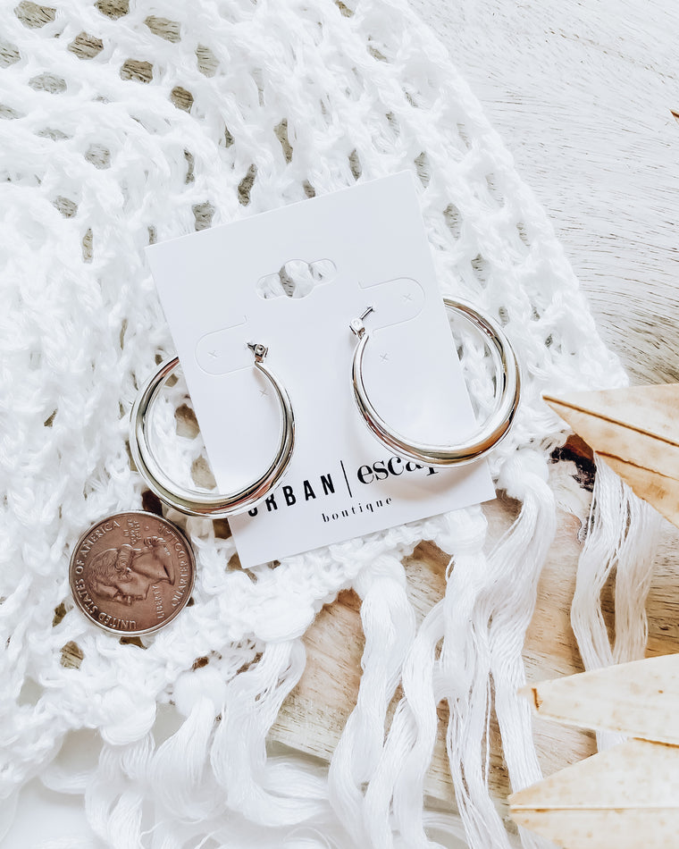 Everyday Hoop Earrings [silver]